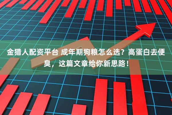 金猎人配资平台 成年期狗粮怎么选？高蛋白去便臭，这篇文章给你新思路！